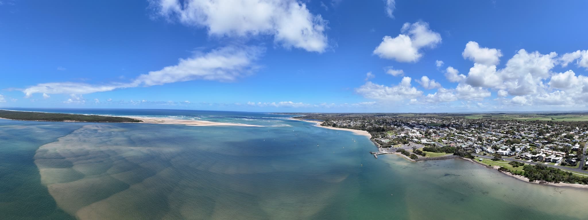 Inverloch and Anderson Inlet from above