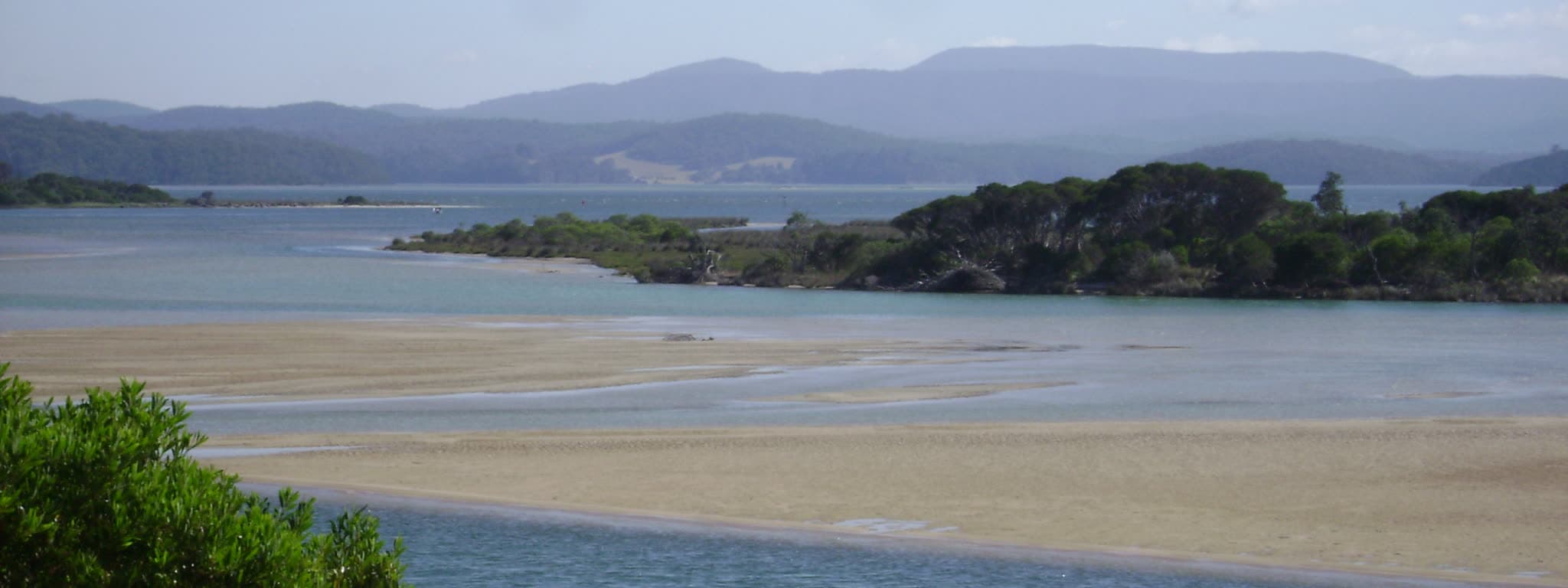 Mallacoota Inlet with the ranges behind